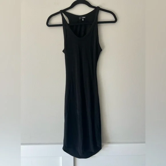 Aritzia Wilfred Free Black Yasmin Dress Bodycon Back Cut Out Midi Tank Dress XXS - Picture 8 of 10